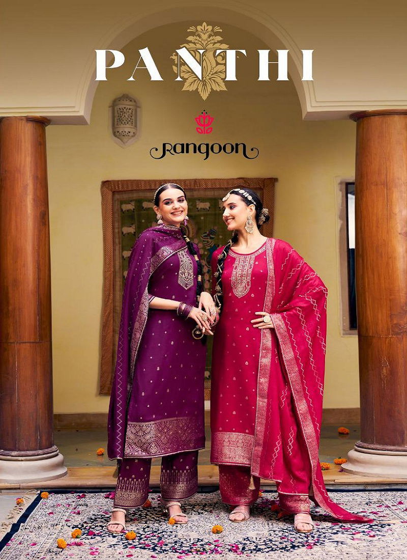 Panthi By Rangoon Muslin Embroidery Readymade Suits Wholesale In India Catalog